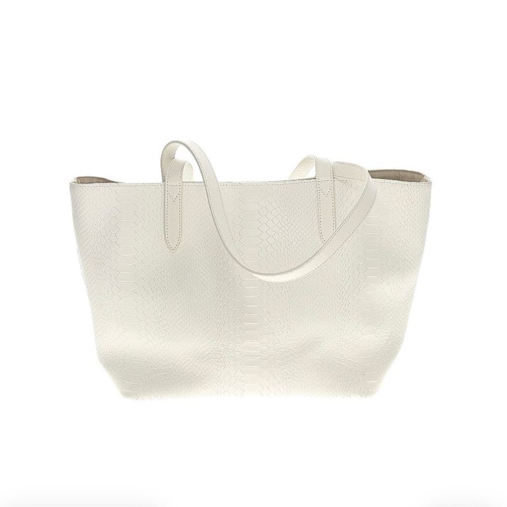 GiGi New York Teddie White Leather Tote Bag